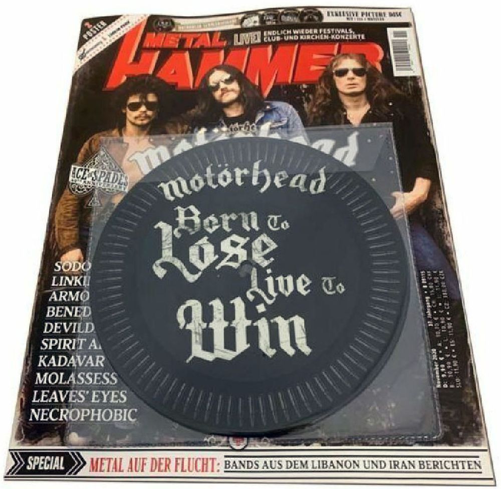 Metal Hammer Revista Alemanha 2020-11 Motörhead + Born To Lose Picture Disc