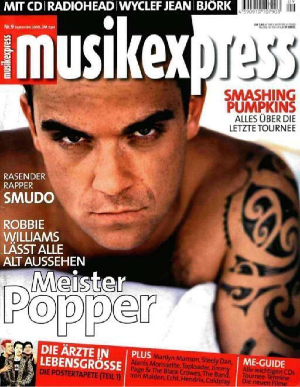 Musikexpress Magazin Deutschland 2000-09 Robbie Williams Smashing Pumpkins