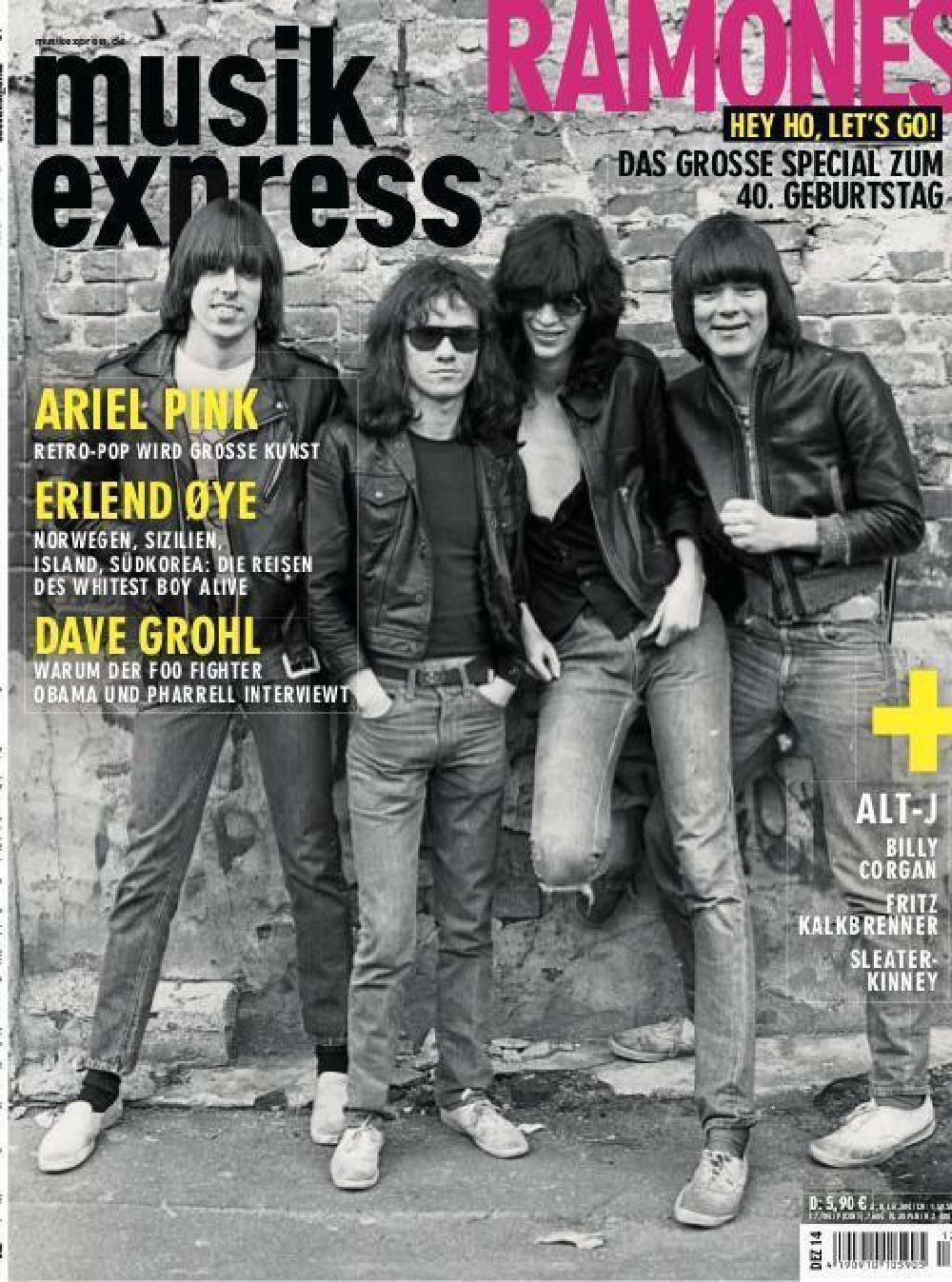 Musikexpress Tijdschrift Duitsland 2014-12 Ramones Ariel Pink Dave Grohl Originele uitgave