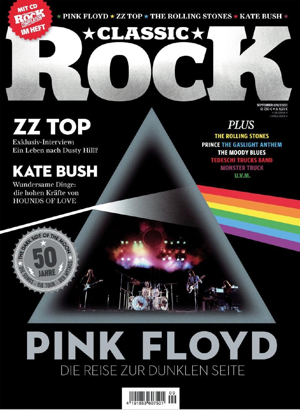 Classic Rock Magazine Germany 2022-09 #112 Pink Floyd ZZ Top Kate Bush Moody Blues