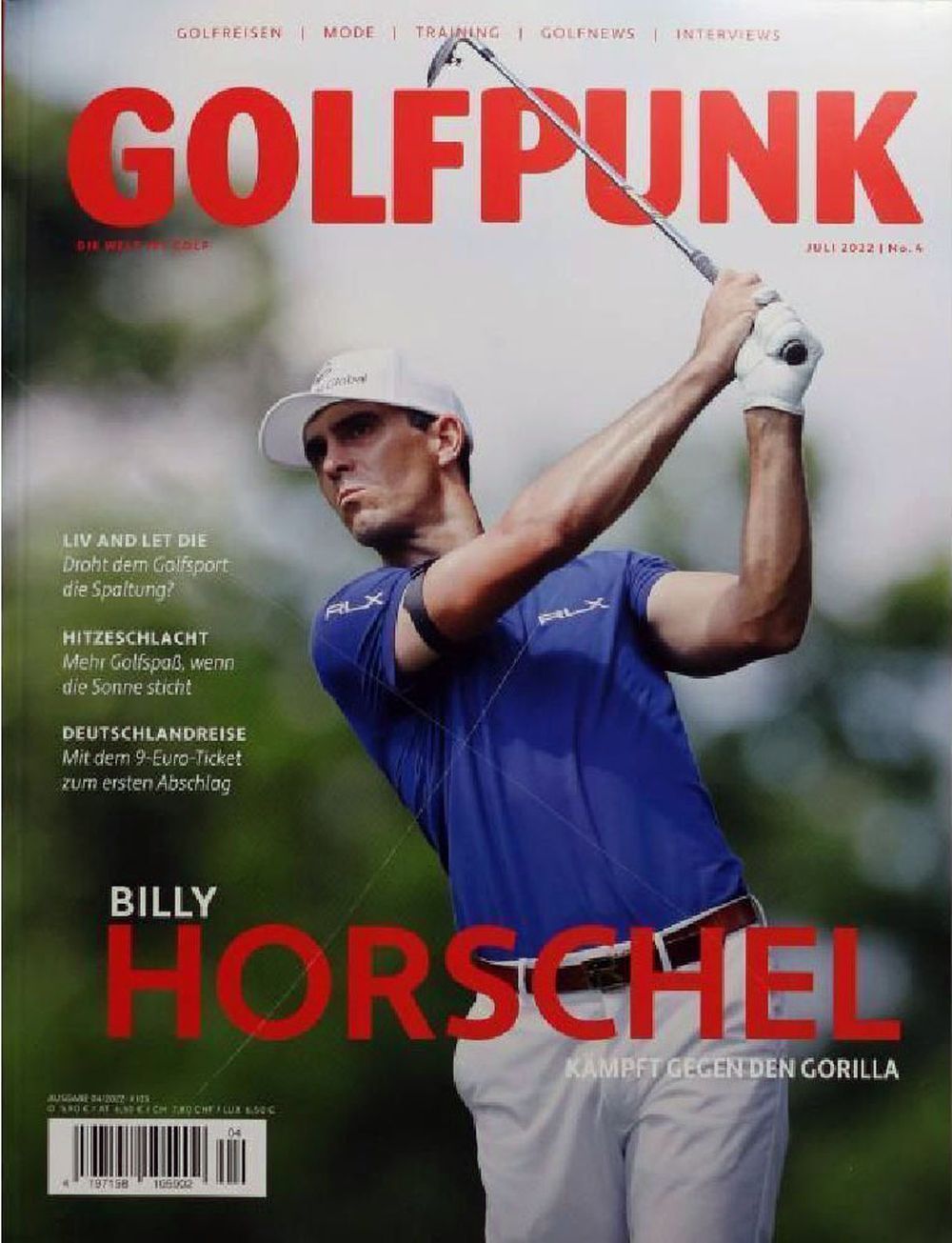 Golfpunk Revista Alemanha 2022-04 Billy Horschel Edição original