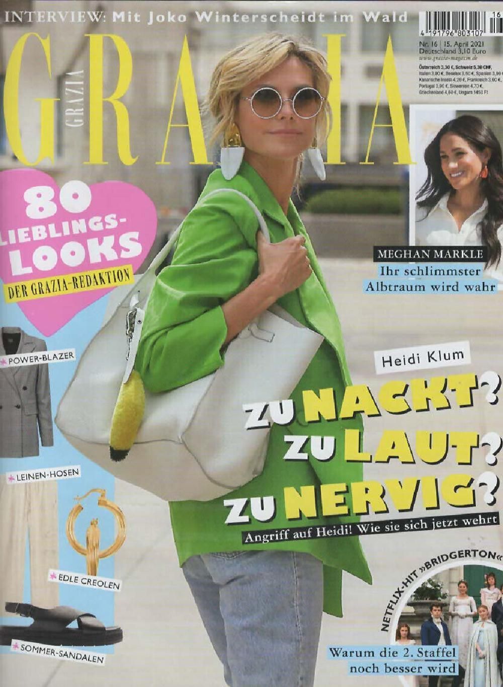 Grazia Magazin Deutschland 2021-16 Heidi Klum Meghan Markle