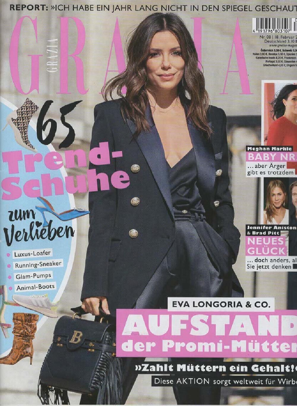 Grazia Magazin Deutschland 2021-08 Eva Longoria Brad Pitt Meghan Markle