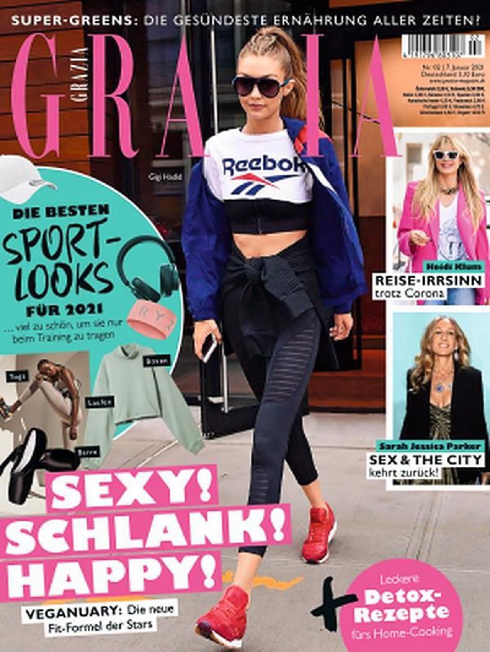 Grazia Magazin Deutschland 2021-02 Gigi Hadid Heidi Klum