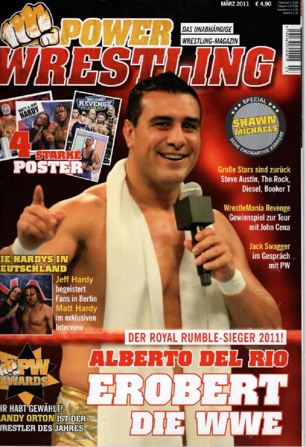 Power Wrestling Magazin Deutschland 2011-03 Alberto Del Rio Jeff Hardy Matt Hardy
