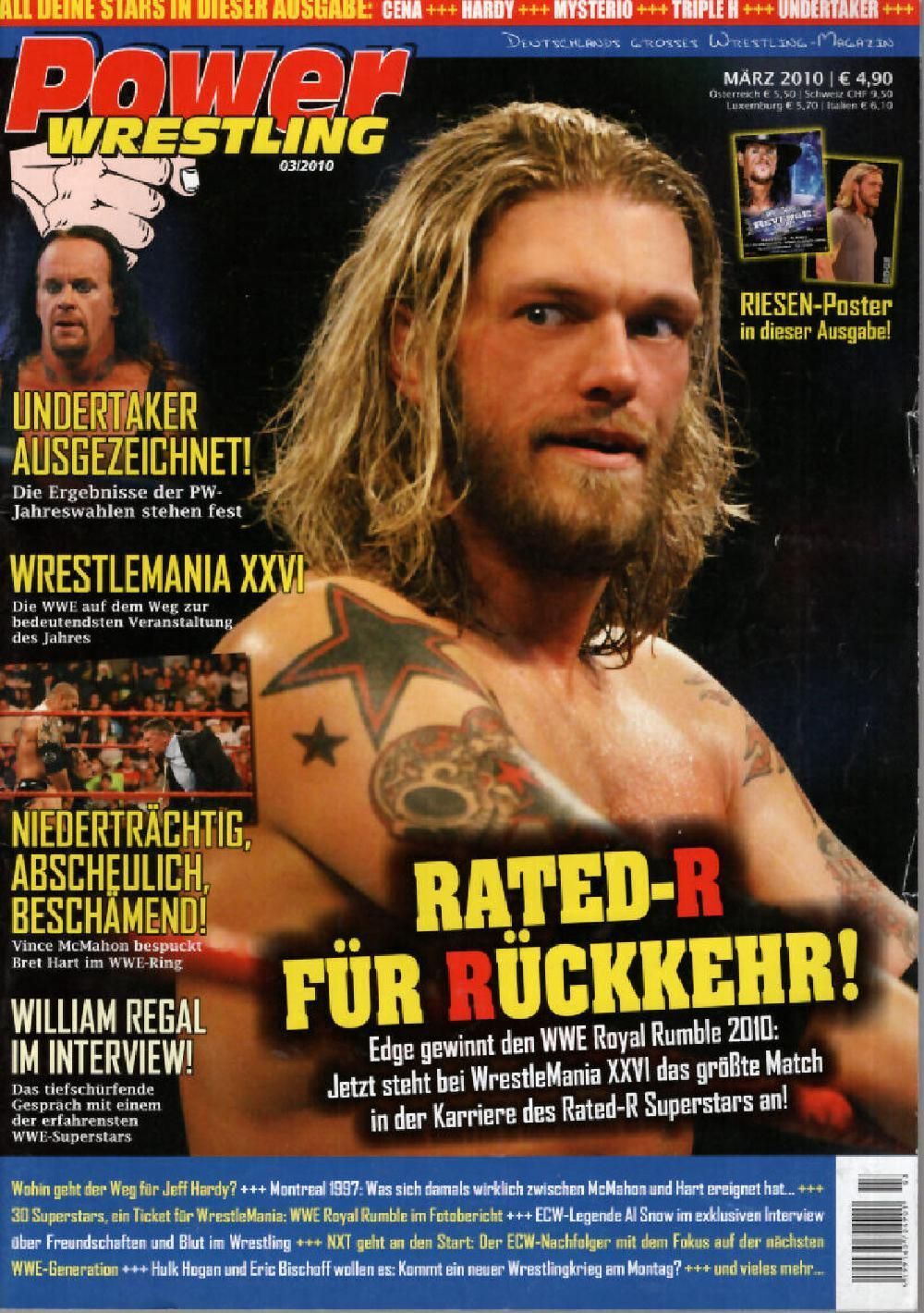 Power Wrestling Magazin Deutschland 2010-03 Edge Undertaker Vince McMahon