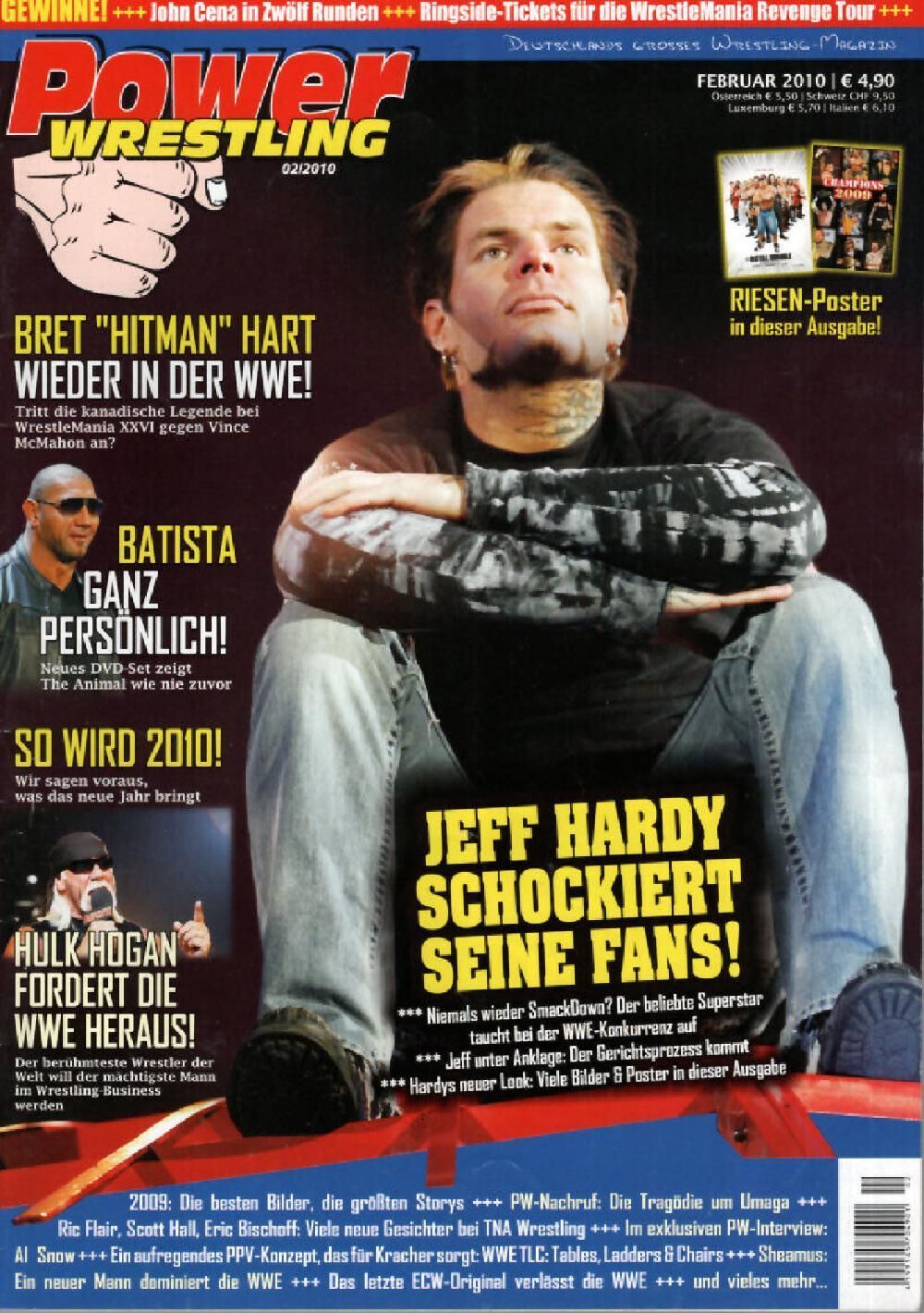 Power Wrestling Magazin Deutschland 2010-02 Jeff Hardy Batista Hulk Hogan