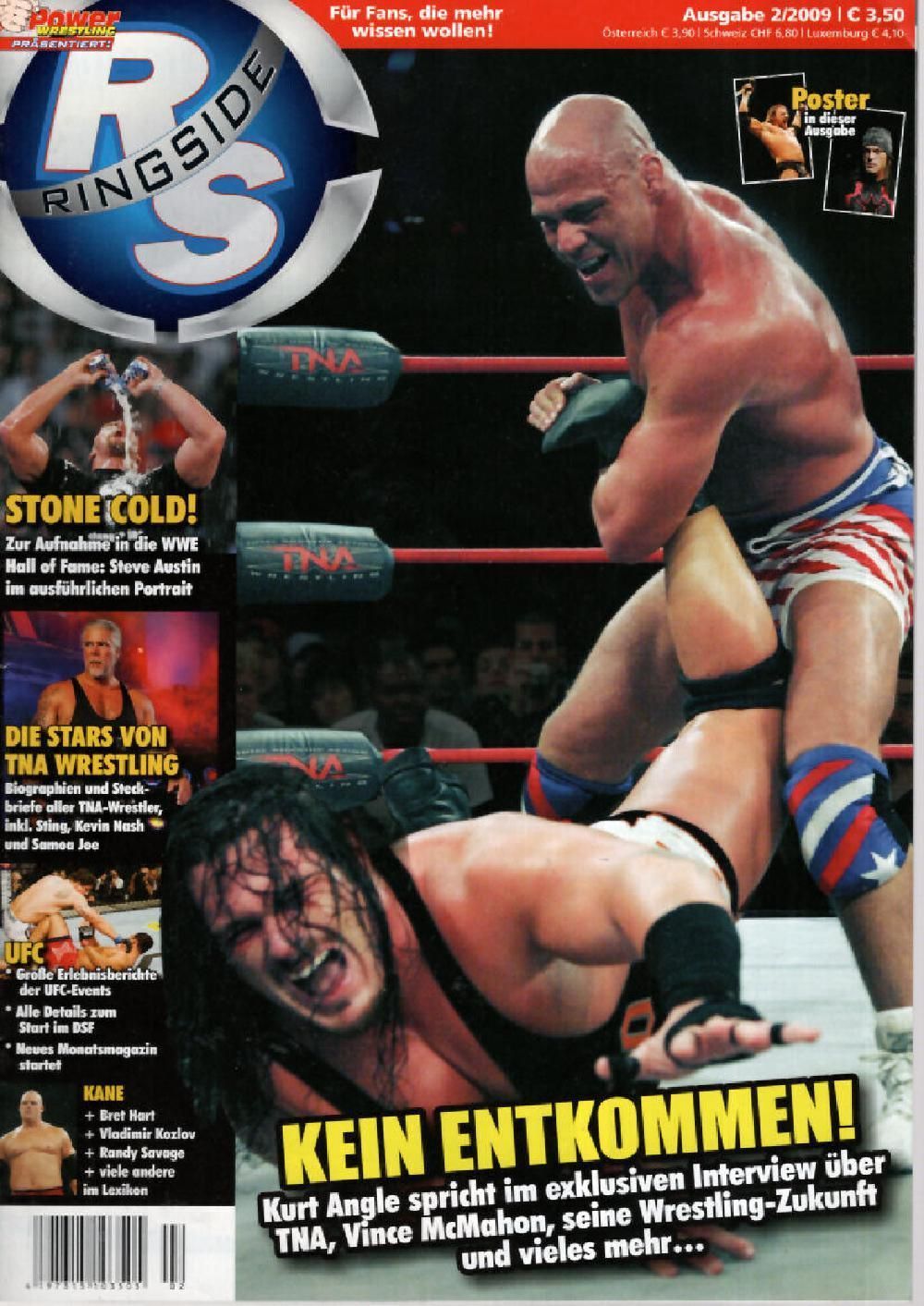 Power Wrestling Magazin Deutschland 2009-02 Kurt Angle Kevin Nash Kane Steve Austin