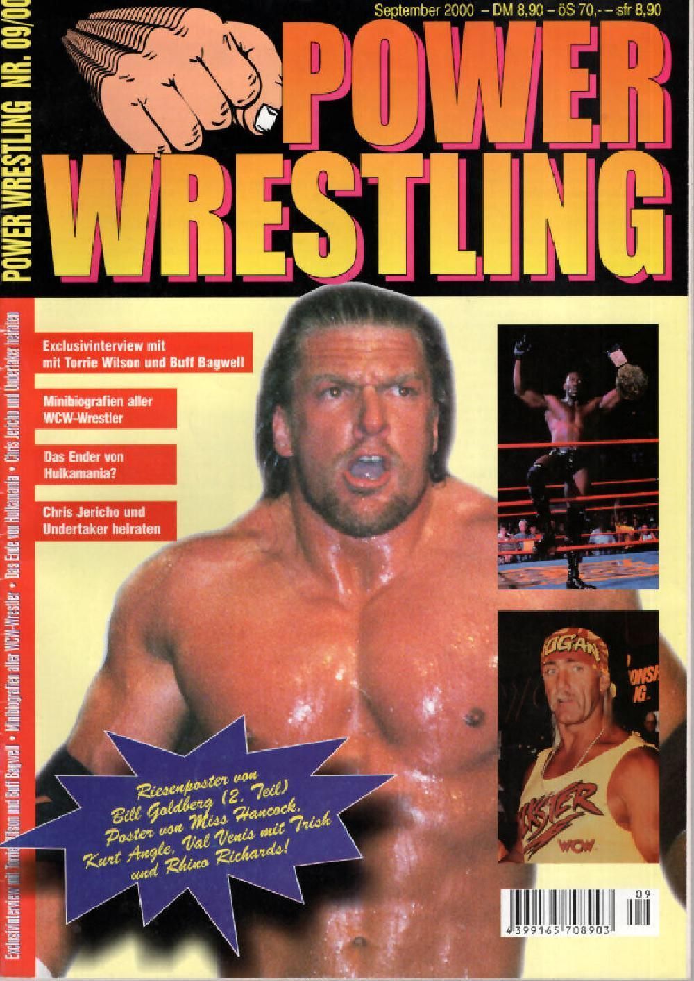 Power Wrestling Revista Alemanha 2000-09 Torrie Wilson Buff Bagwell Jericho Triple H Edição original