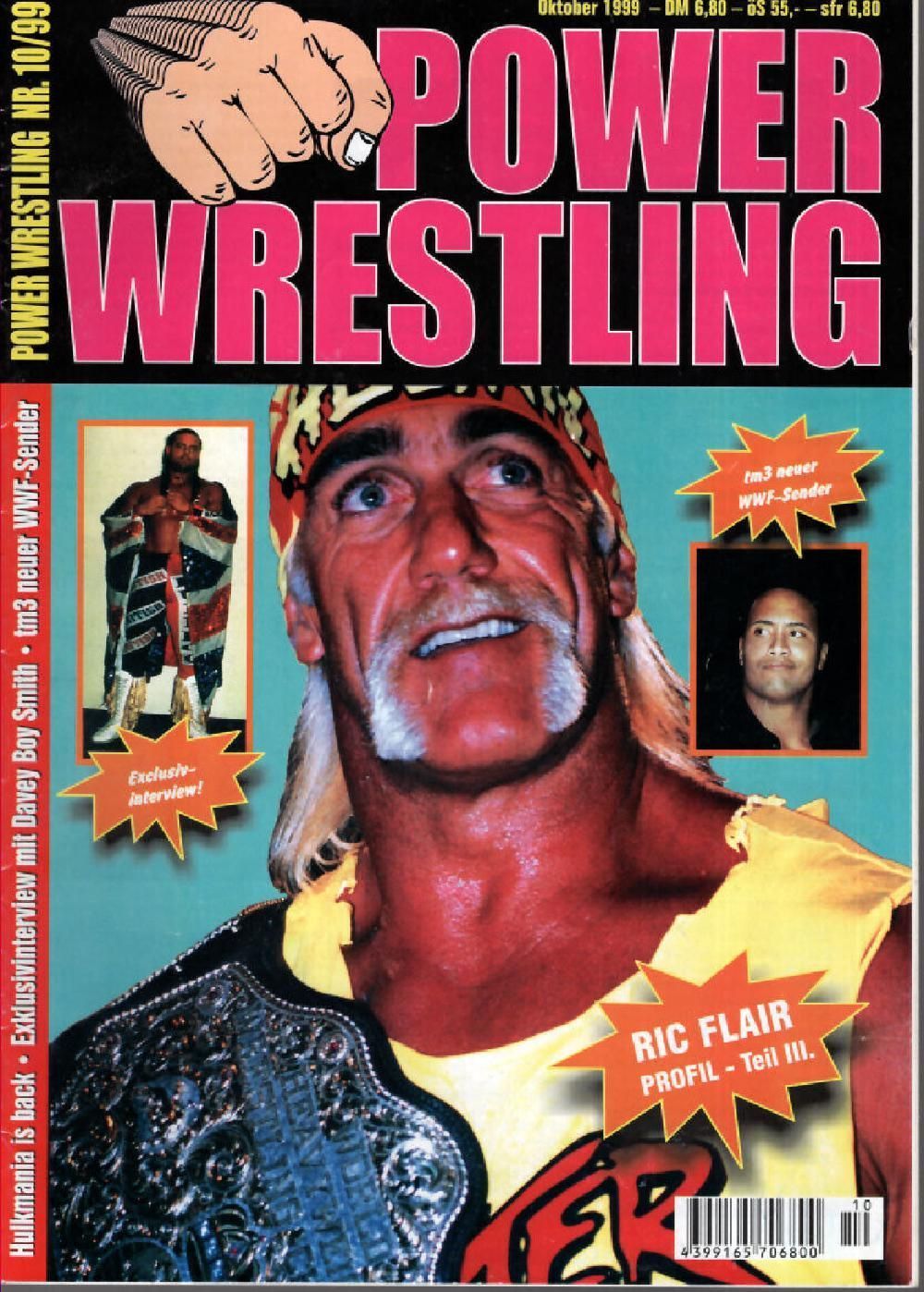 Power Wrestling Revista Alemanha 1999-10 Hulk Hogan Davey Boy Smith Edição original