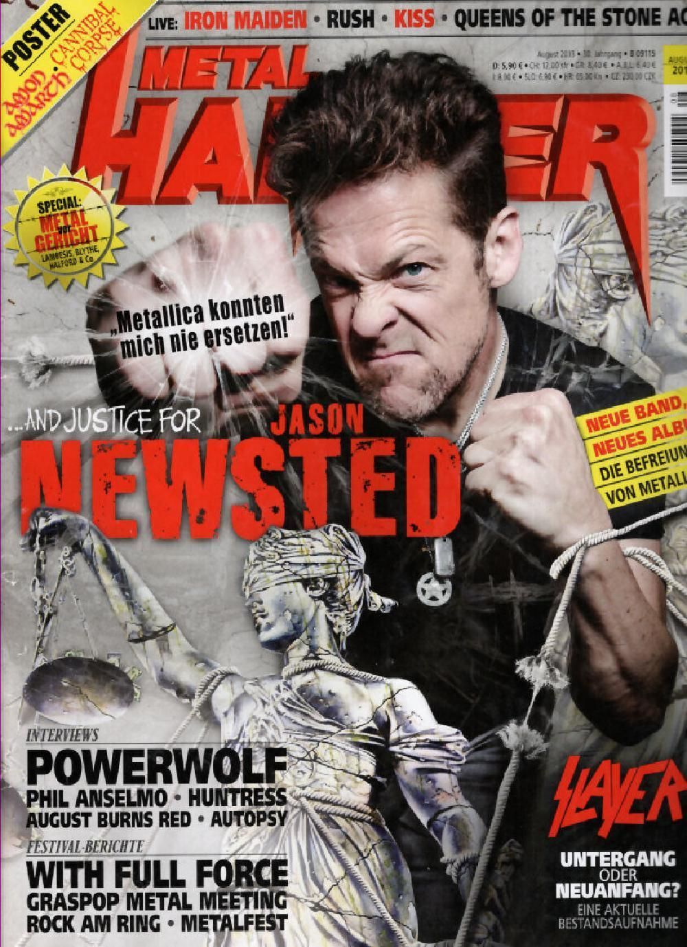 Metal Hammer Magazin Deutschland 2013-08 Powerwolf Jason Newsted Metallica