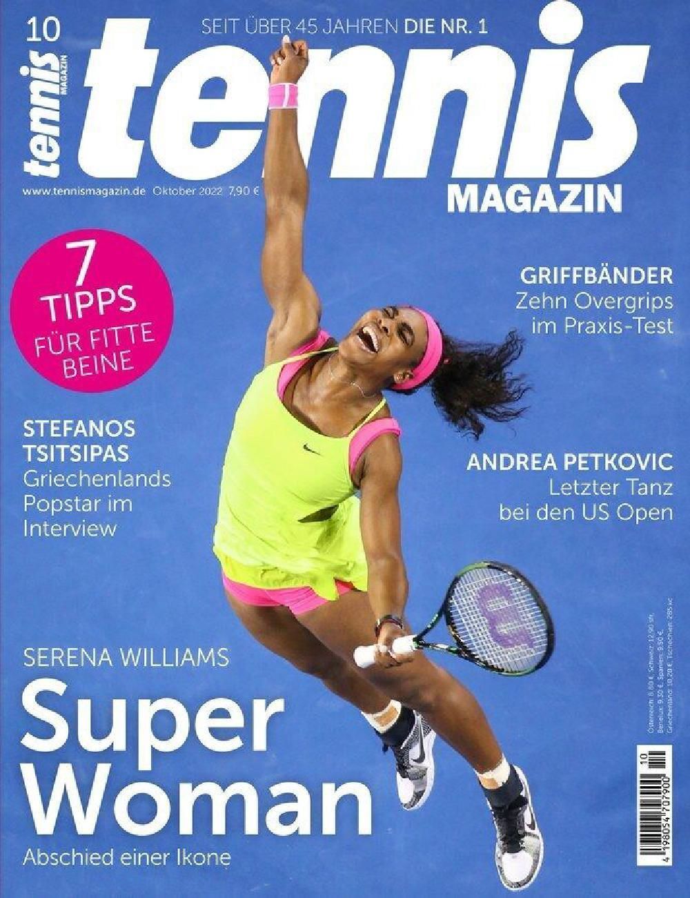 Tennis Tijdschrift Duitsland 2022-10 Serena Williams Originele uitgave