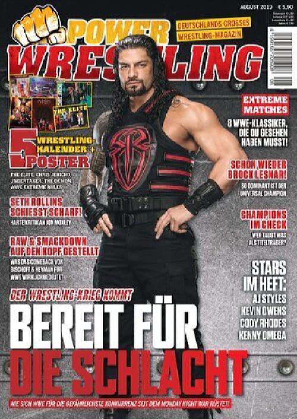 Power Wrestling Magazin Deutschland 2019-08 Seth Rollins Brock Lesnar