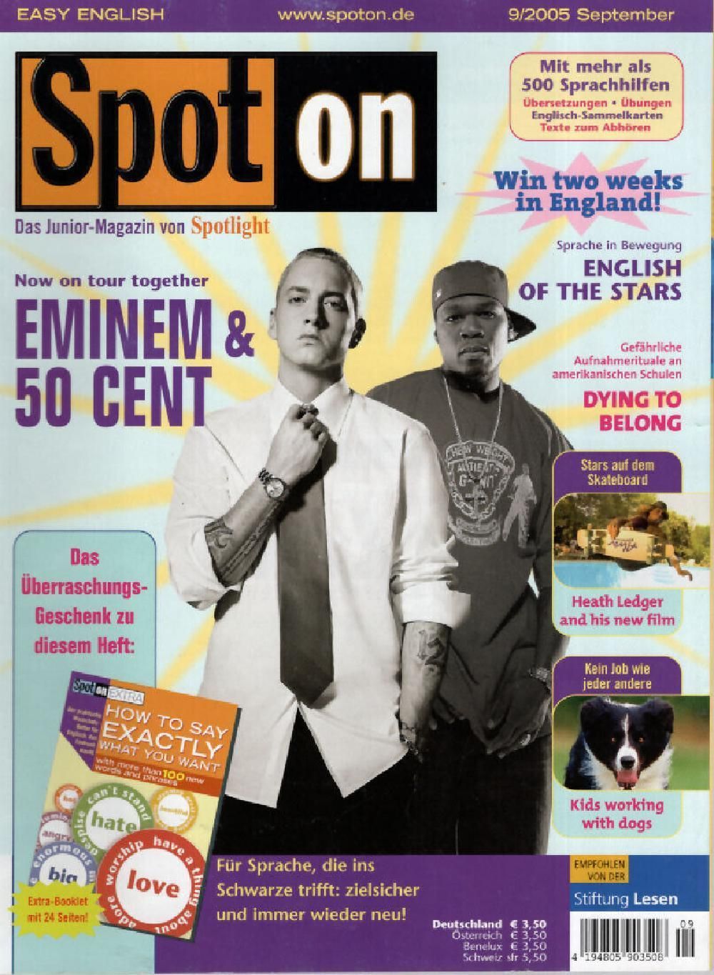 Spot On Tijdschrift Duitsland 2005-09 Eminem 50 Cent Originele uitgave