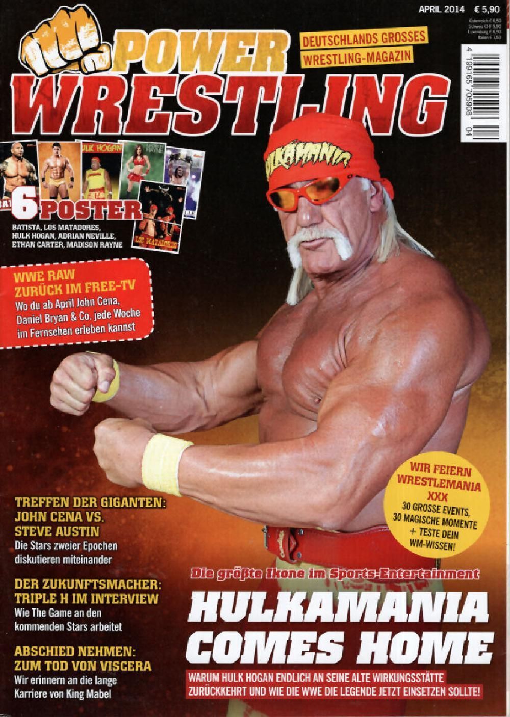 Power Wrestling Magazin Deutschland 2014-04 Hulk Hogan John Cena Steve Austin