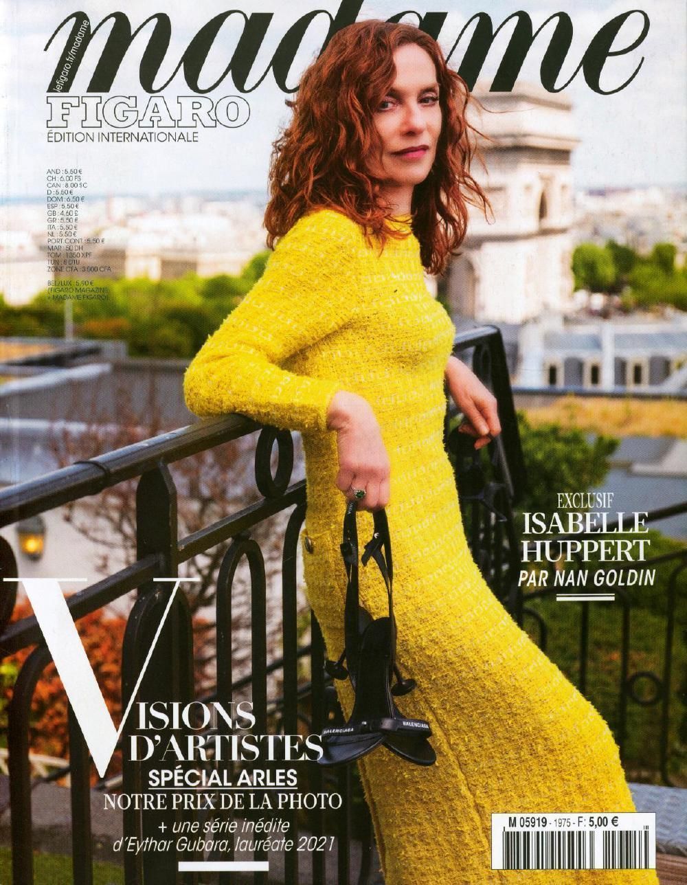 Madame Figaro Tijdschrift Frankrijk 2022 #1975 Isabelle Huppert Originele uitgave