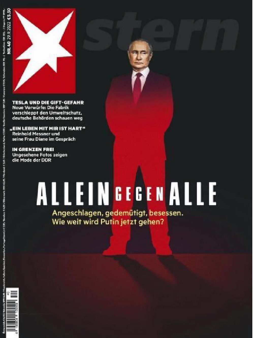 Stern Tijdschrift Duitsland 2022-40 Putin Russia Originele uitgave