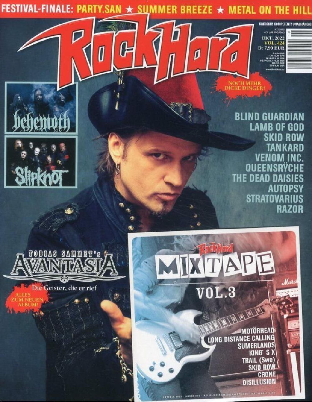 Rock Hard Magazin Deutschland 2022 #424 Avantasia Blind Guardian Lamb Of God