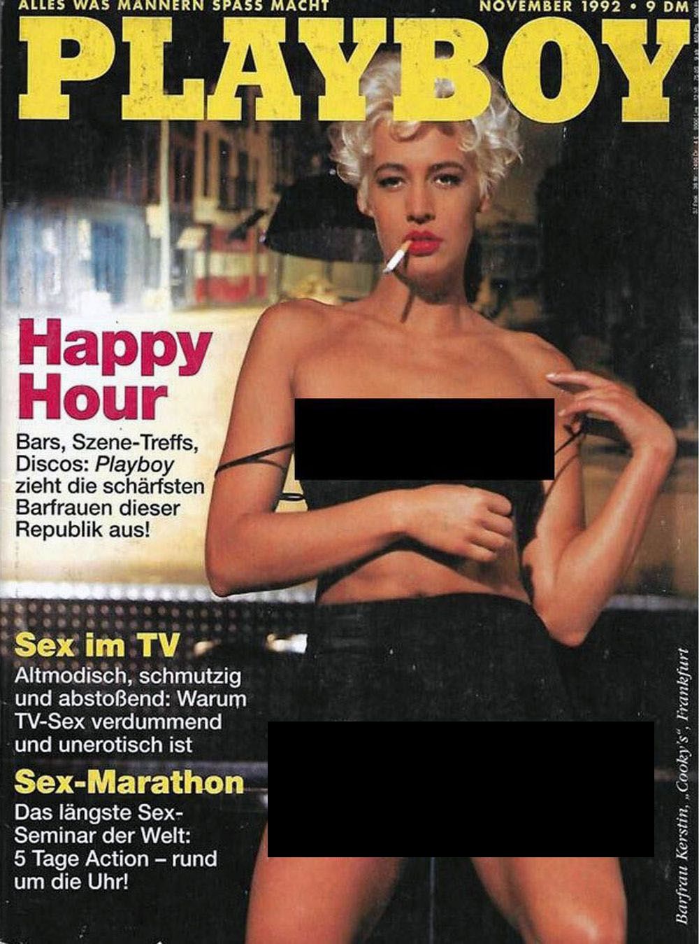 Playboy Magazin Deutschland 1992-11 Barmaid Kerstin