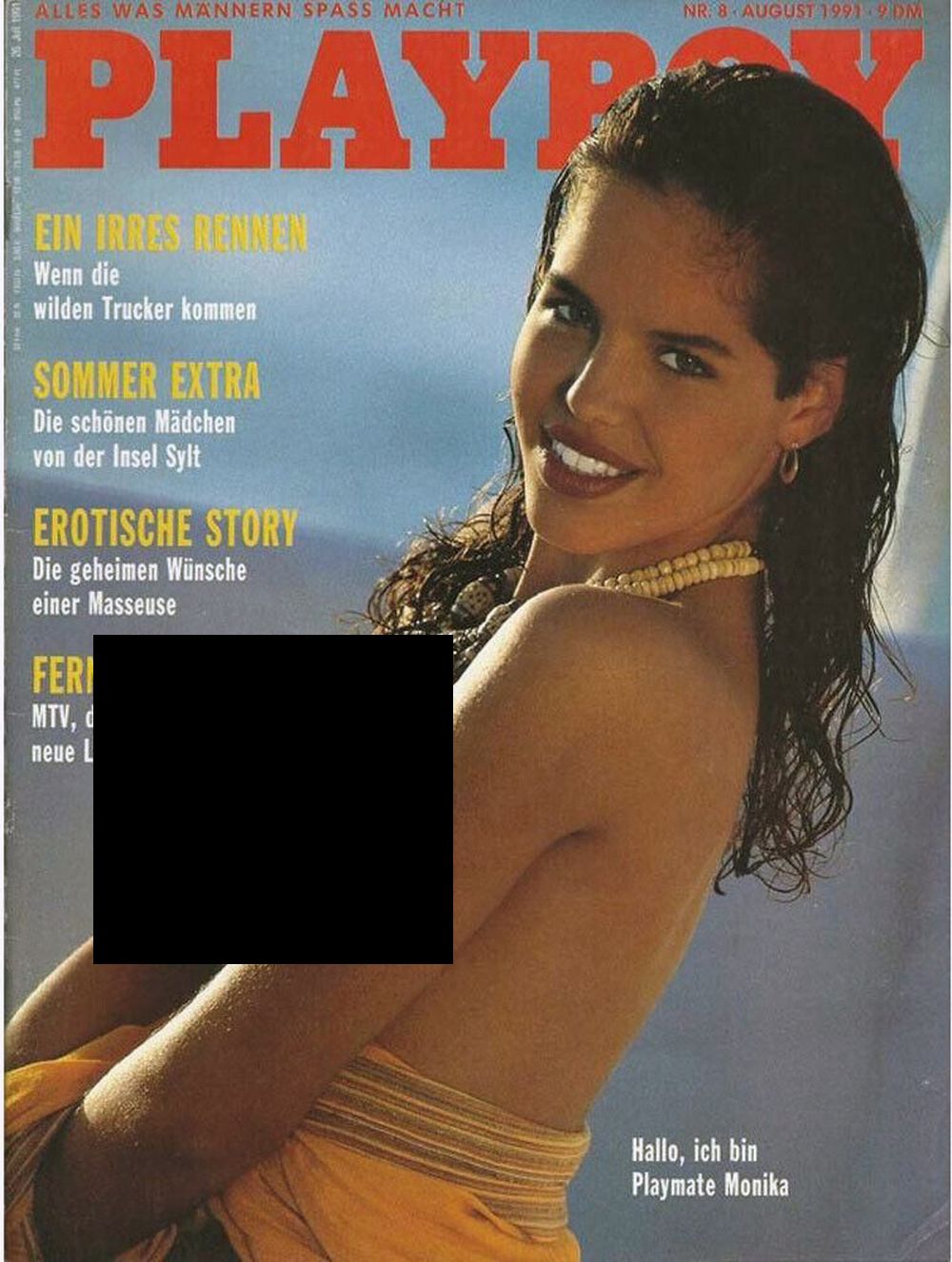 Playboy Magazin Deutschland 1991-08 Monika Stelling