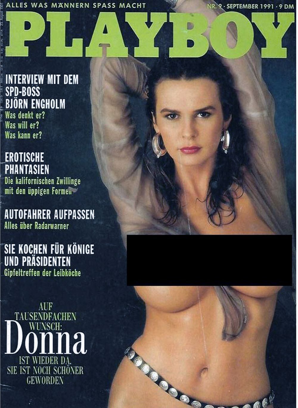 Playboy Magazin Deutschland 1991-09 Donna Ewin