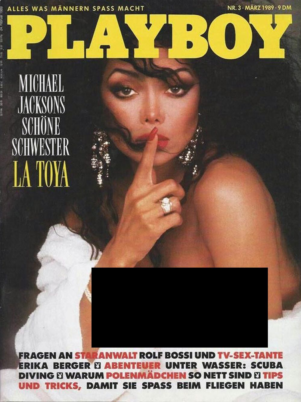Playboy Magazin Deutschland 1989-03 La Toya Jackson