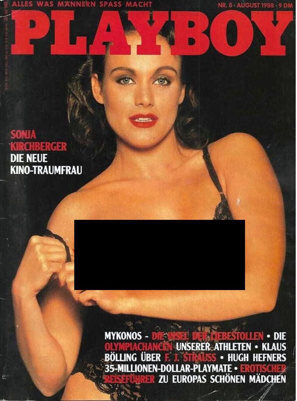 Playboy Magazin Deutschland 1988-08 Sonja Kirchberger