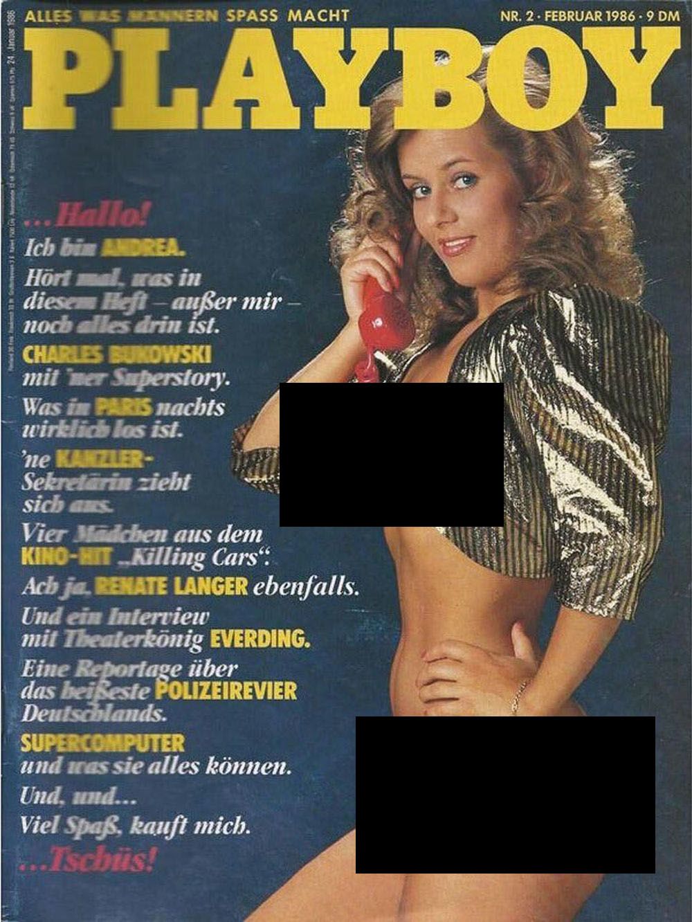 Playboy Magazin Deutschland 1986-02 Andrea Wetzel