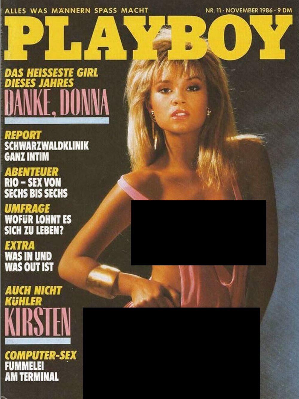Playboy Magazin Deutschland 1986-11 Stephanie Norton Donna Edmondson