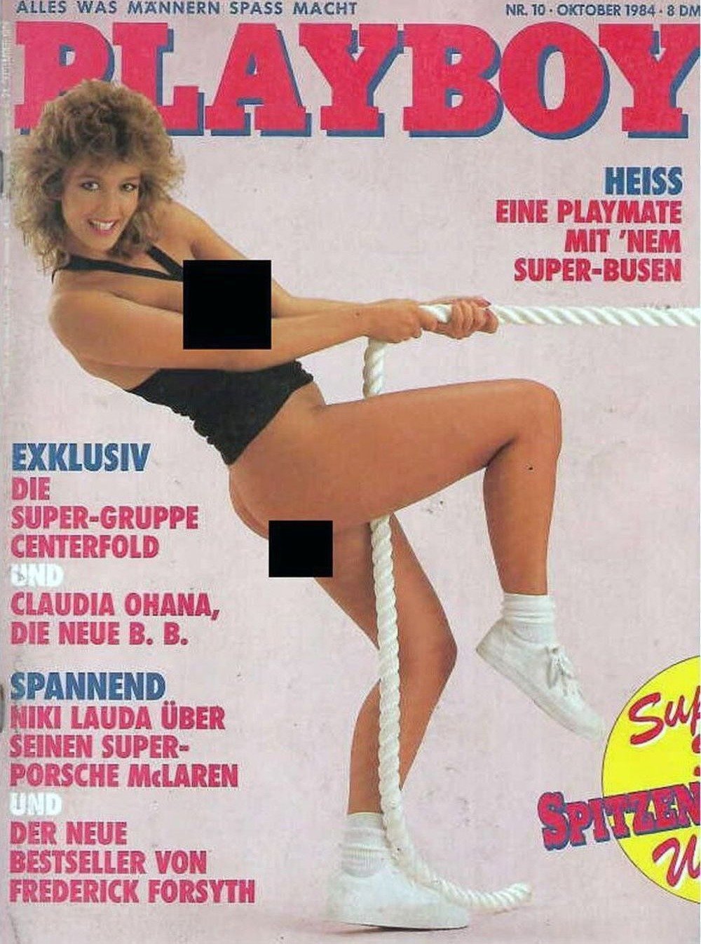 Playboy Revista Alemania 1984-10 Justine Greiner Centerfold Claudia Ohana