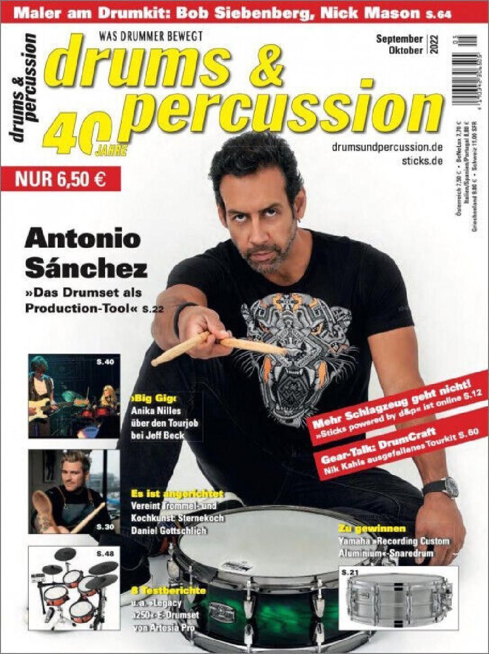 Drums & Percussions Magasin Tyskland 2022-09+10 Antonio Sanchez Anika Nilles Originaludgave