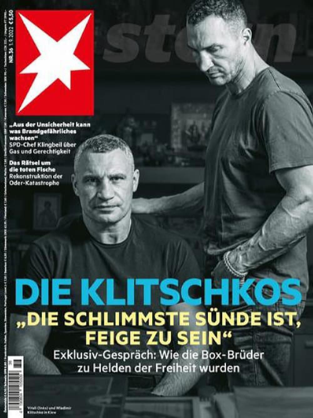 Stern Magasin Tyskland 2022-36 Vitali Wladimir Klitschko Originaludgave