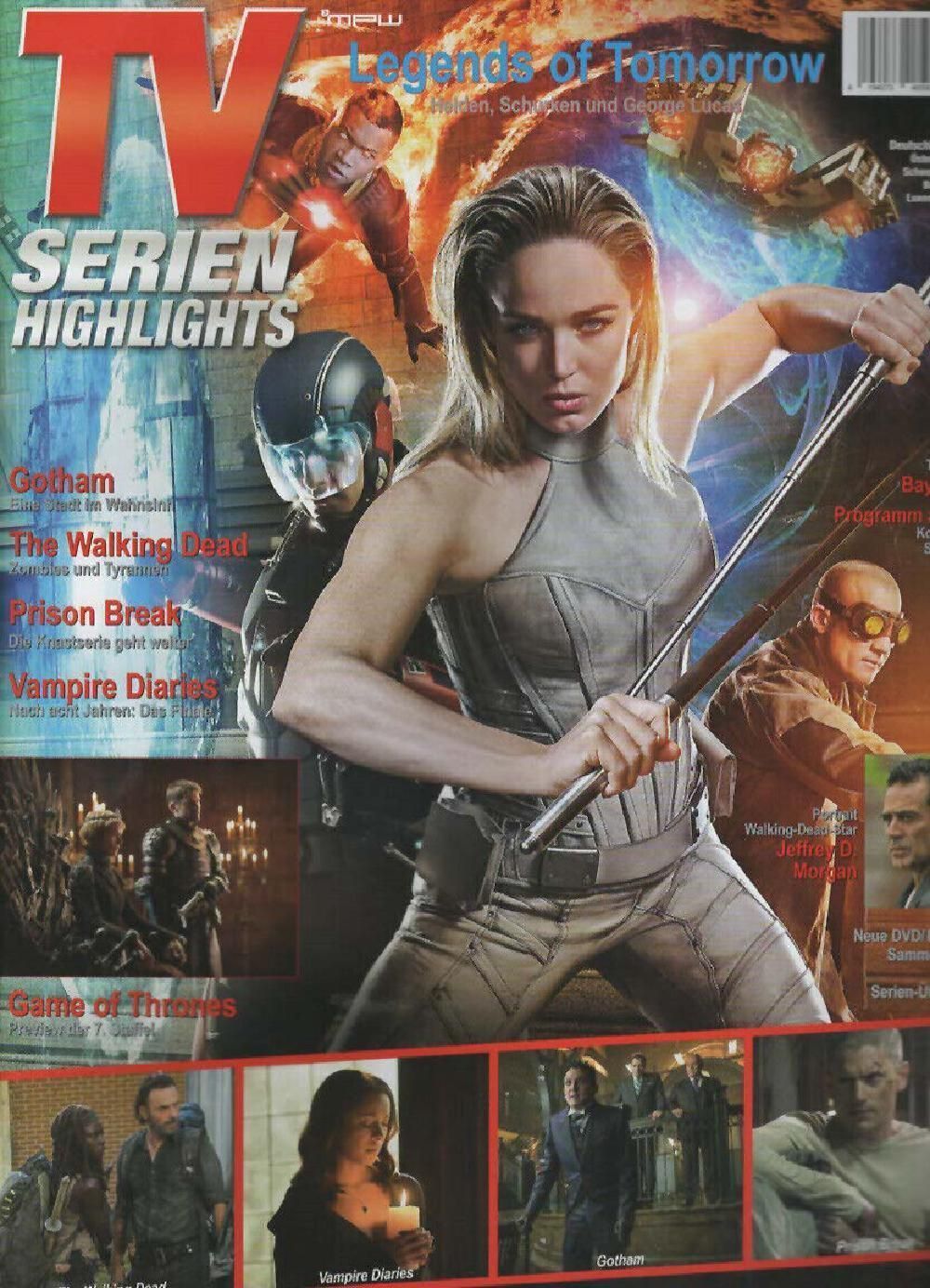 TV Serien Highlights Magazine Germany 2017-04 Caity Lotz Jeffrey D. Morgan Original Print Issue