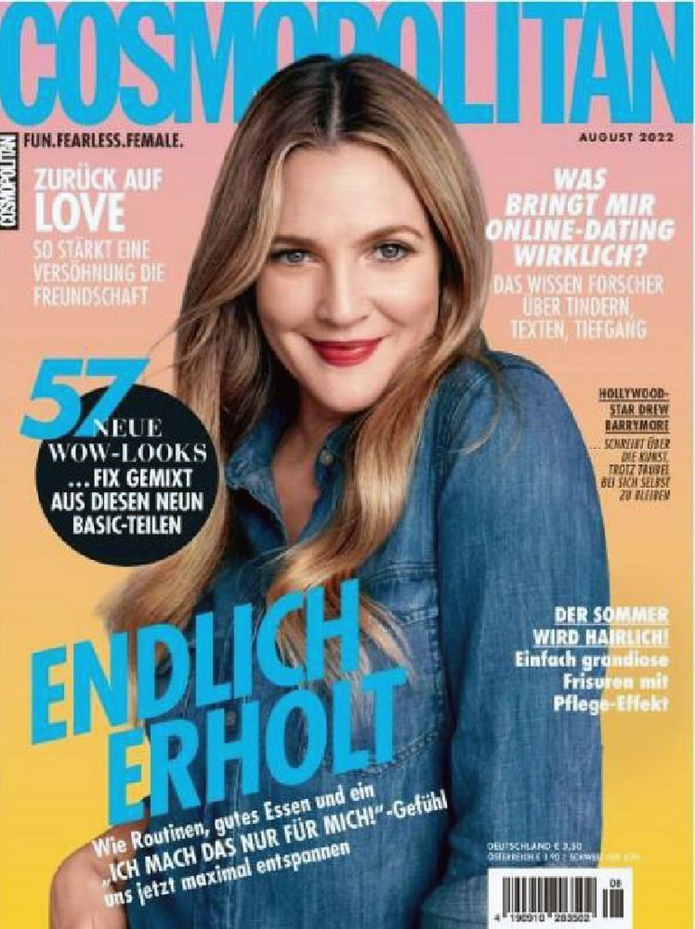 Cosmopolitan Magazin Deutschland 2022-08 Drew Barrymore