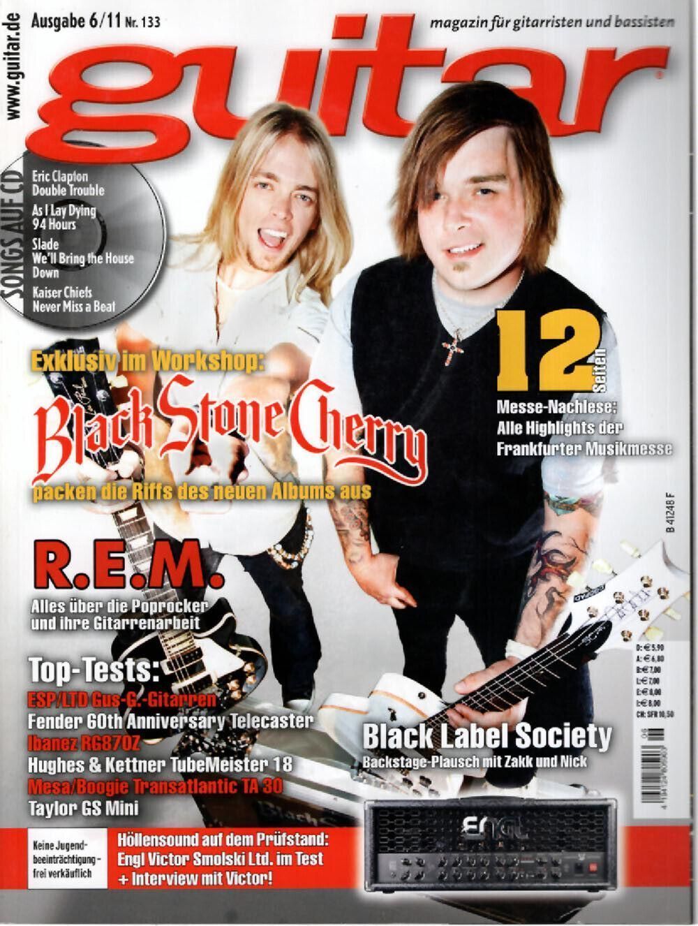 Guitar Magazin Deutschland 2011-06 Black Stone Cherry REM Black Label Society