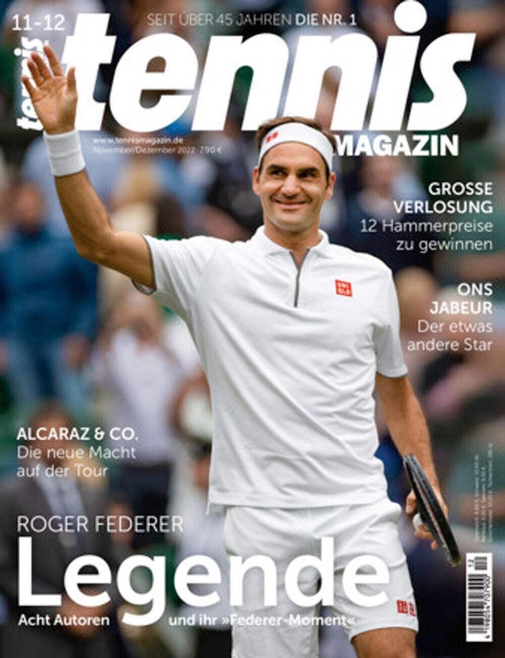 Tennis Revista Alemanha 2022-11+12 Roger Federer Edição original