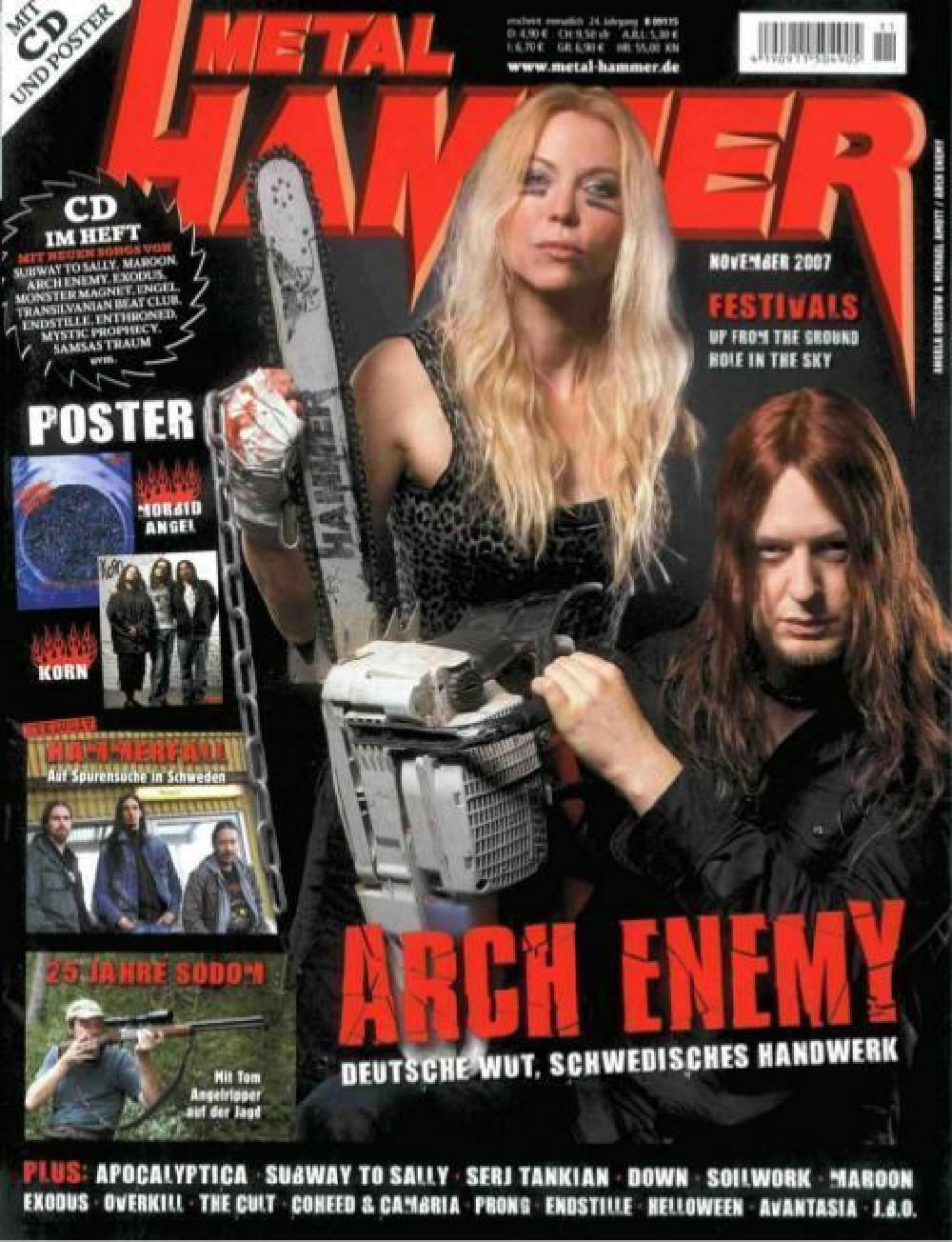 Metal Hammer Magazin Deutschland 2007-11 Arch Enemy Hammerfall Soilwork