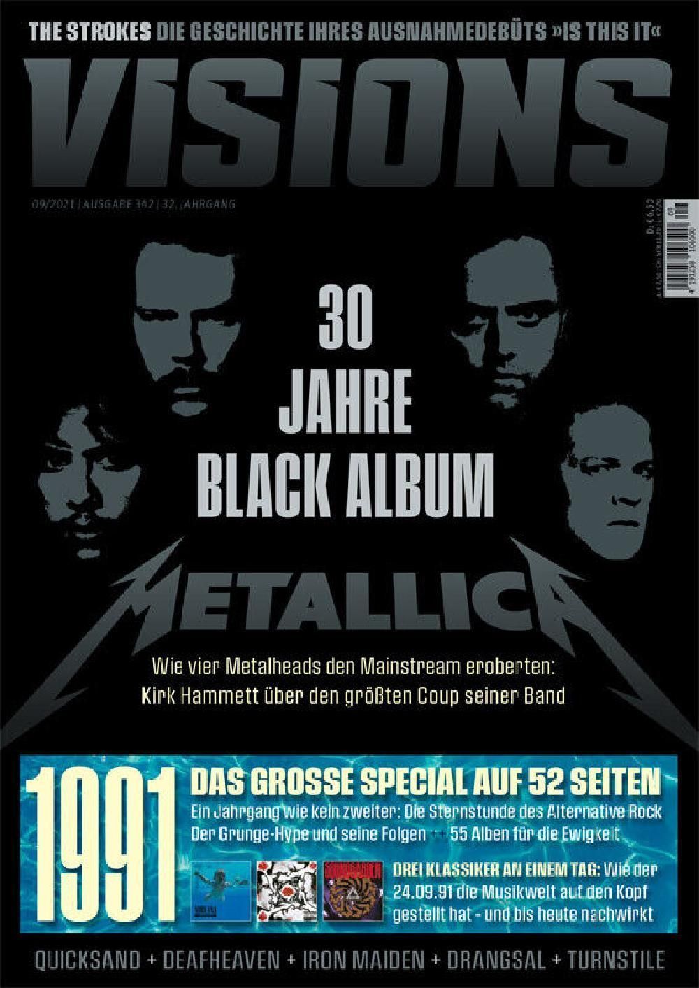 Visions Magazine Allemagne 2021-09 Metallica Quicksand Danko Jones Édition originale