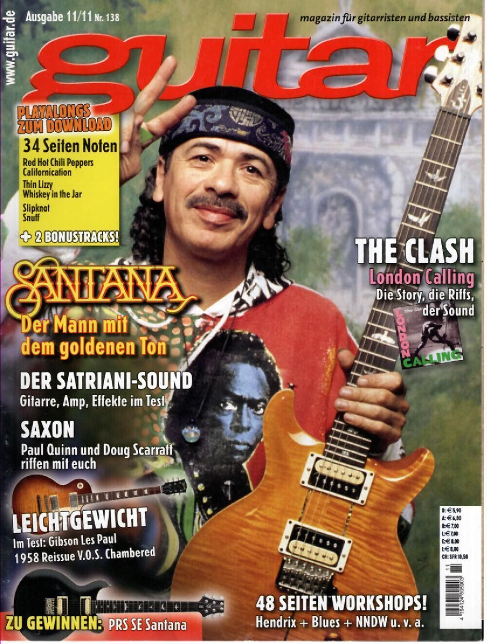 Guitar Magazin Deutschland 2011-11 Santana The Clash