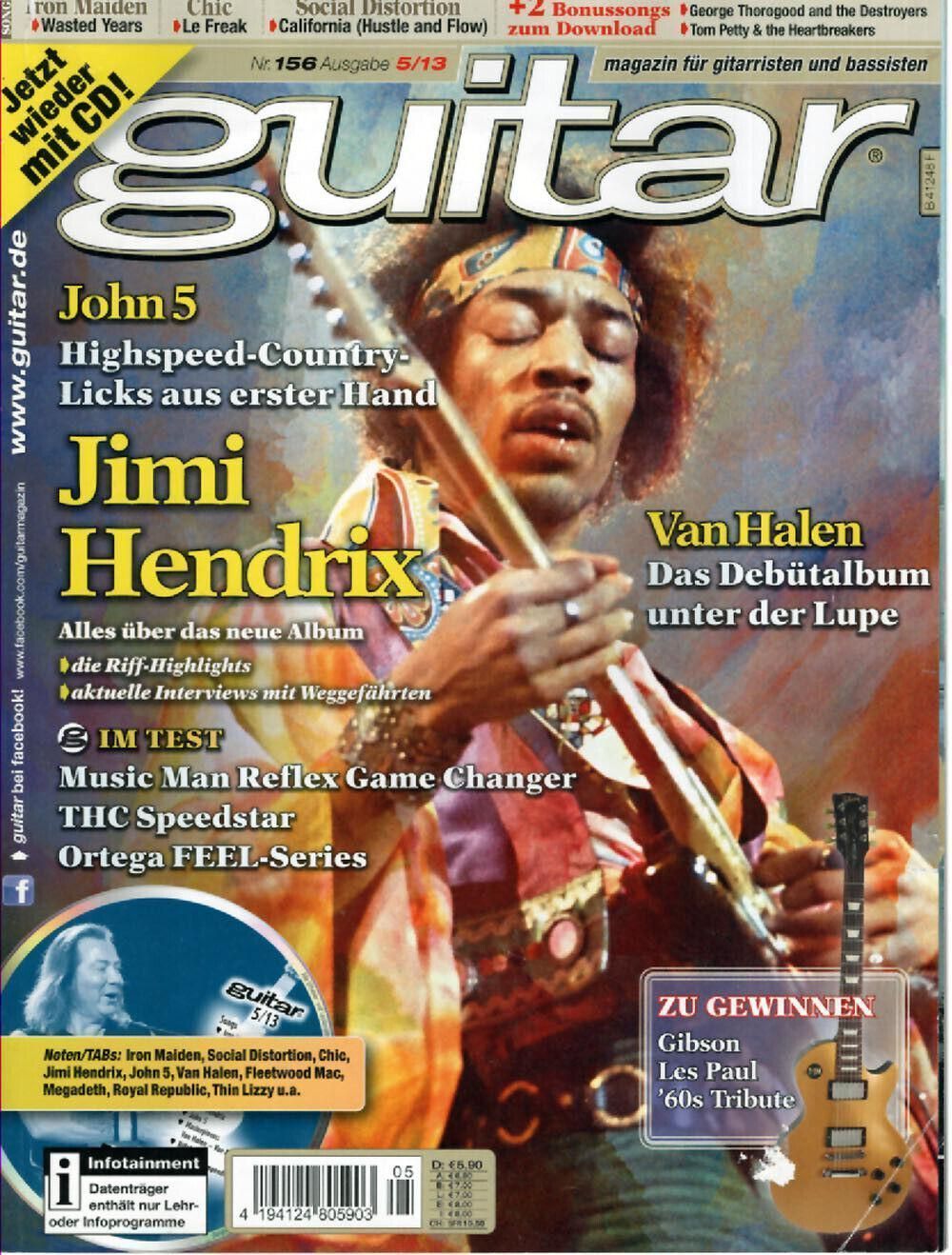 Guitar Revista Alemanha 2013-05 Jimi Hendrix Van Halen Iron Maiden Edição original