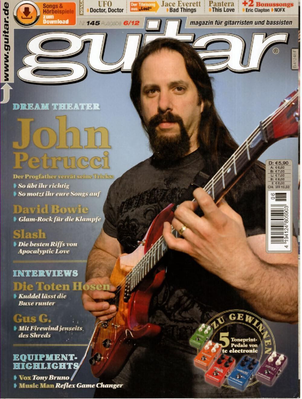 Guitar Magazin Deutschland 2012-06 John Petrucci David Bowie Slash Toten Hosen
