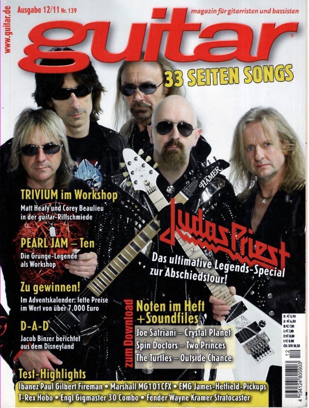 Guitar Magasin Tyskland 2011-12 Judas Priest Trivium Pearl Jam Originaludgave