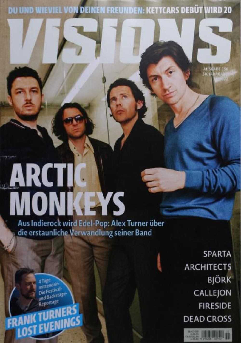 Visions Magasin Tyskland 2022-11 Arctic Monkeys Frank Turner Sparta Originalutgåva