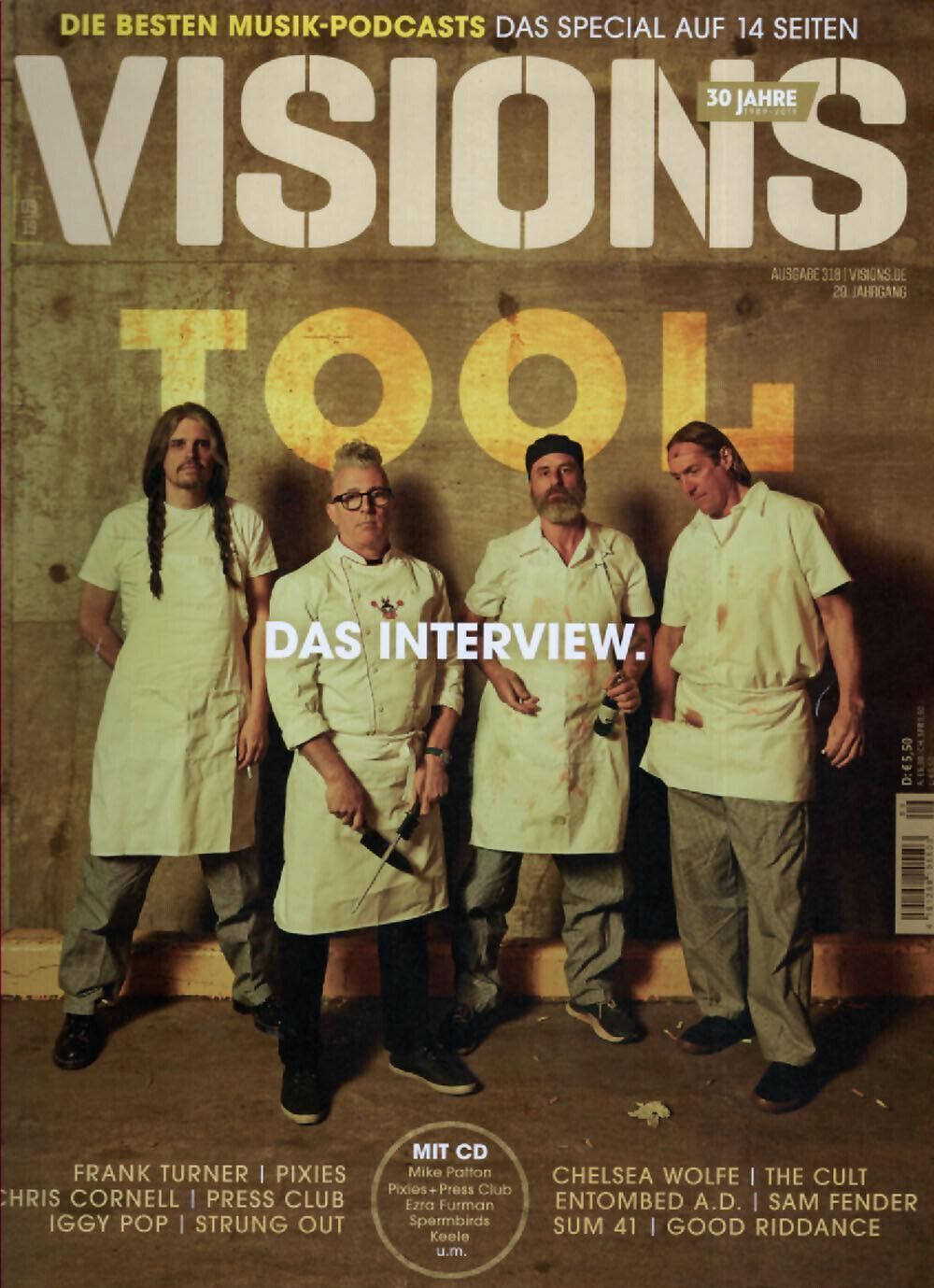 Visions Revista Alemanha 2019 #318 Tool Frank Turner Pixies Chelsea Wolfe The Cult Edição original
