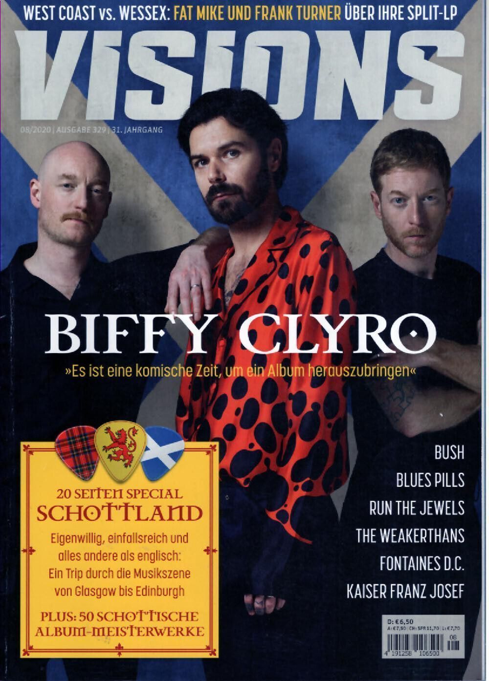 Visions Tijdschrift Duitsland 2020 #329 Biffy Clyro Bush Blues Pills Originele uitgave