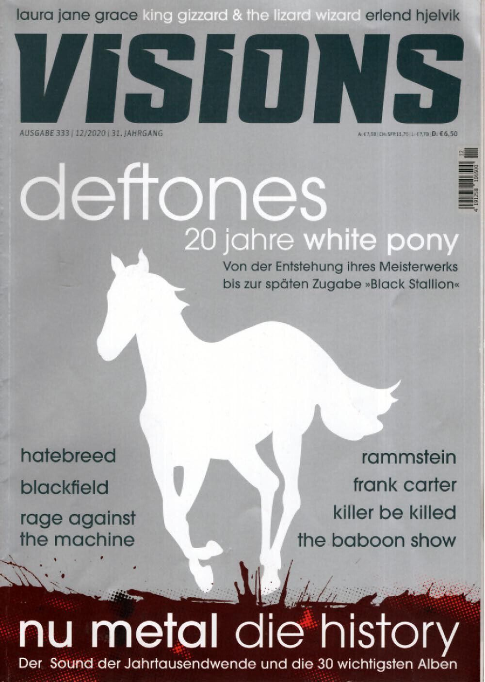 Visions Magasin Tyskland 2020-12 Deftones Hatebreed Rammstein Originaludgave
