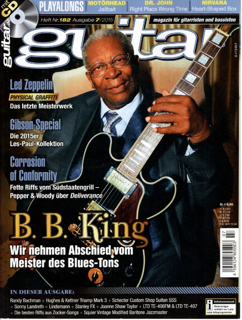 Guitar Magazin Deutschland 2015-07 B. B. King Led Zeppelin Randy Bachman