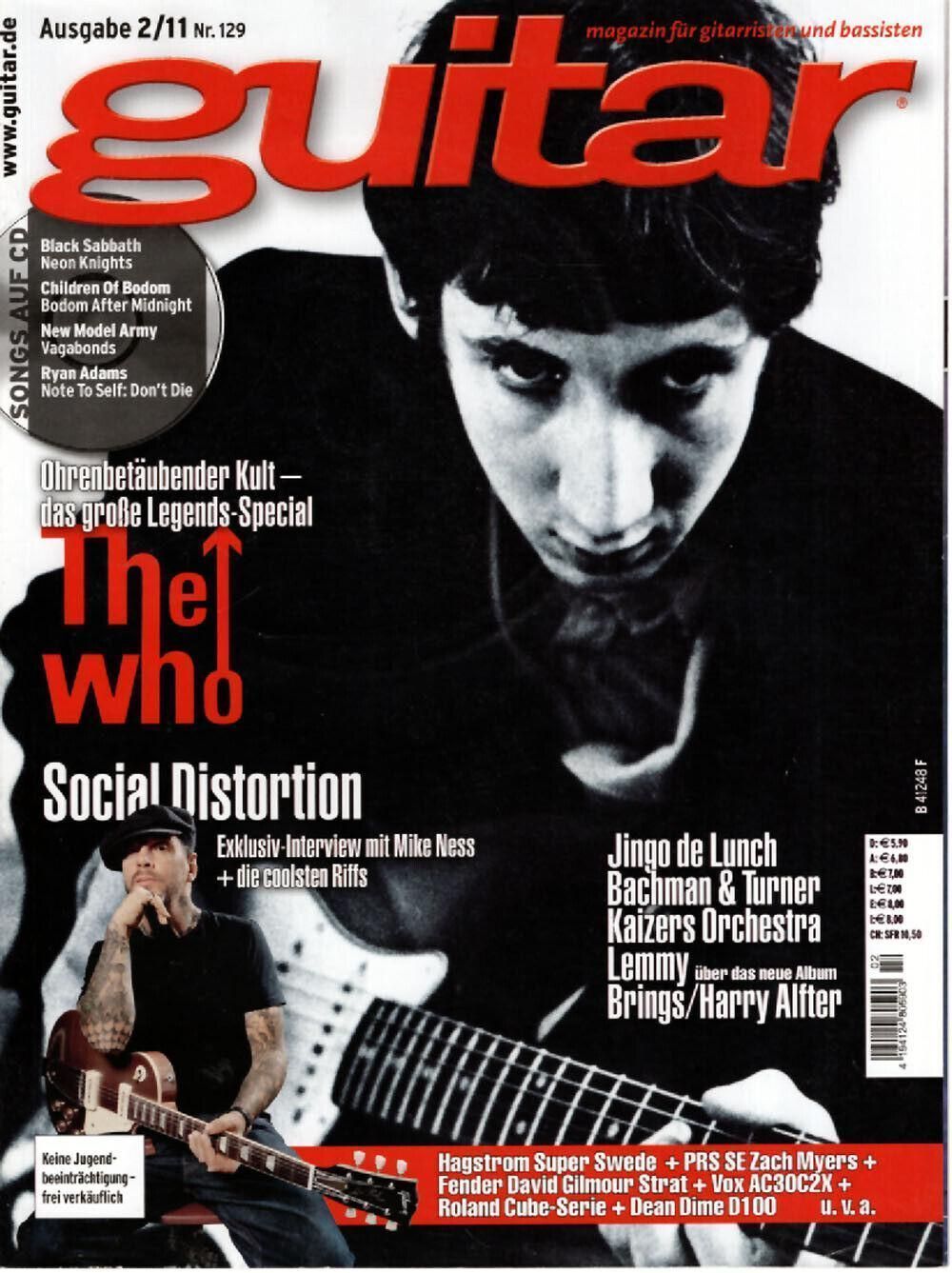 Guitar Magazin Deutschland 2011-02 The Who Mike Ness Jingo De Lunch Bachman