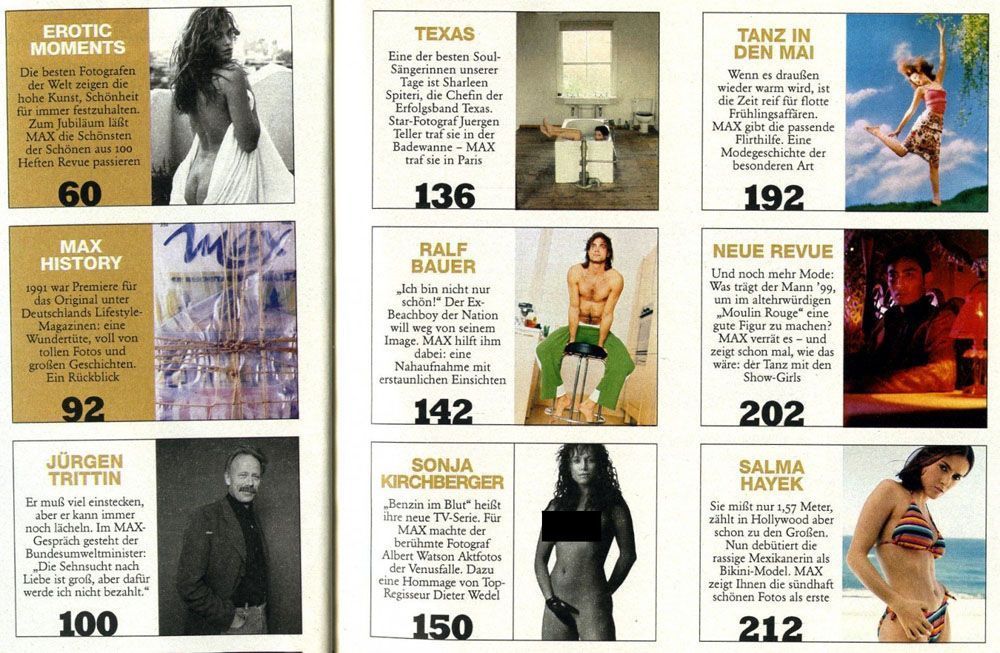 Max Magazine Allemagne 1999-05 Cindy Crawford Milla Jovovich Kate Moss