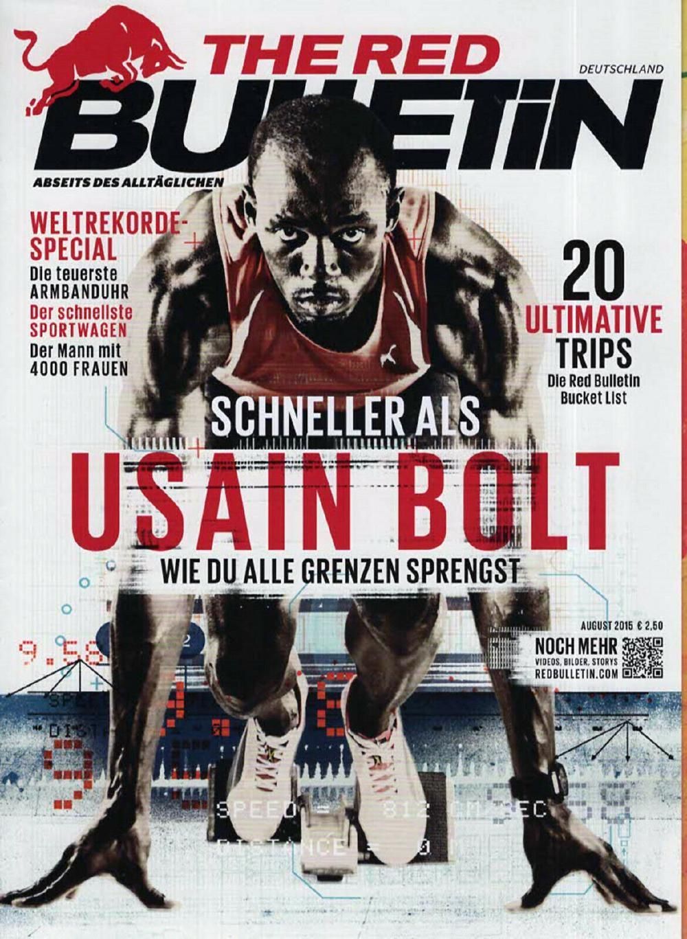 The Red Bulletin Magasin Tyskland 2015-08 Usain Bolt Originaludgave